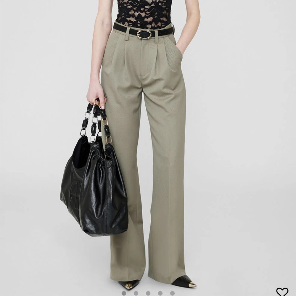 Anine Bing Carrie Pant Green Khaki